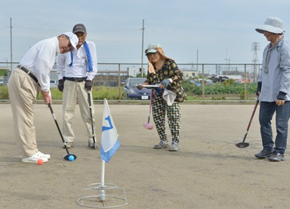 グランドゴルフでいつも元気いっぱい
